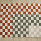 Rust Checkered Plush Blanket