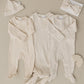 Vanilla Organic Cotton Ribbed Knot Gown