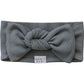 Grey Organic Cotton Ribbed Head Wrap