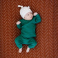 Vanilla Organic Ribbed Newborn Knot Hat