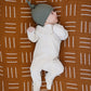 Winter Green Organic Ribbed Newborn Knot Hat