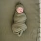 Olive Bamboo Stretch Crib Sheet