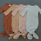 Pale Pink Organic Cotton Ribbed Knot Gown