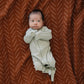 Sage Organic Cotton Ribbed Zipper