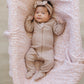 Pale Pink Organic Cotton Ribbed Zipper