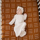 Mustard Mudcloth Muslin Crib Sheet