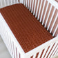 Rust Mudcloth Muslin Crib Sheet