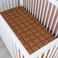 Mustard Mudcloth Muslin Crib Sheet
