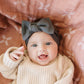 Charcoal Organic Cotton Ribbed Head Wrap