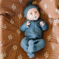 Navy Organic Cotton Ribbed Zipper