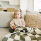 Green Checkered Plush Blanket