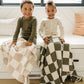 Green Checkered Plush Blanket