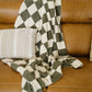 Green Checkered Plush Blanket