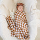 Gingham Muslin Swaddle Blanket