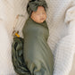 Olive Bamboo Stretch Swaddle