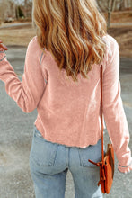 Load image into Gallery viewer, Textured Round Neck Long Sleeve Top
