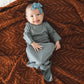 Dusty Blue Bamboo Knot Gown