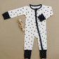Bamboo Zip Romper | Classic Polka