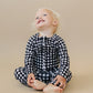 Bamboo Zip Romper | Black Gingham