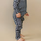 Bamboo Zip Romper | Black Gingham