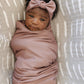 Dusty Rose Bamboo Stretch Swaddle