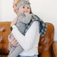 Navy Plaid Muslin Burp Cloth