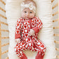Checkered Hearts Ribbed Bamboo Zipper