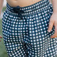 Navy Gingham Swim Shorts