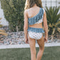Cream Berry Ruffle Shoulder Bikini Set