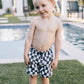 Wavy Checkered Swim Shorts