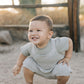 Heather Grey Pocket Knit Overalls