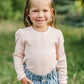Pink Pointelle Long Sleeve Tee