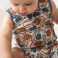 Blue Baseball Shorty Tank Romper