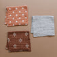 Chestnut Textile Muslin Burp Cloth