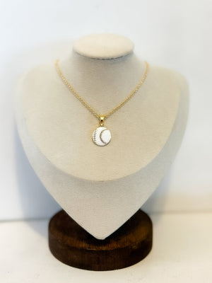 Golden Baseball Pendant