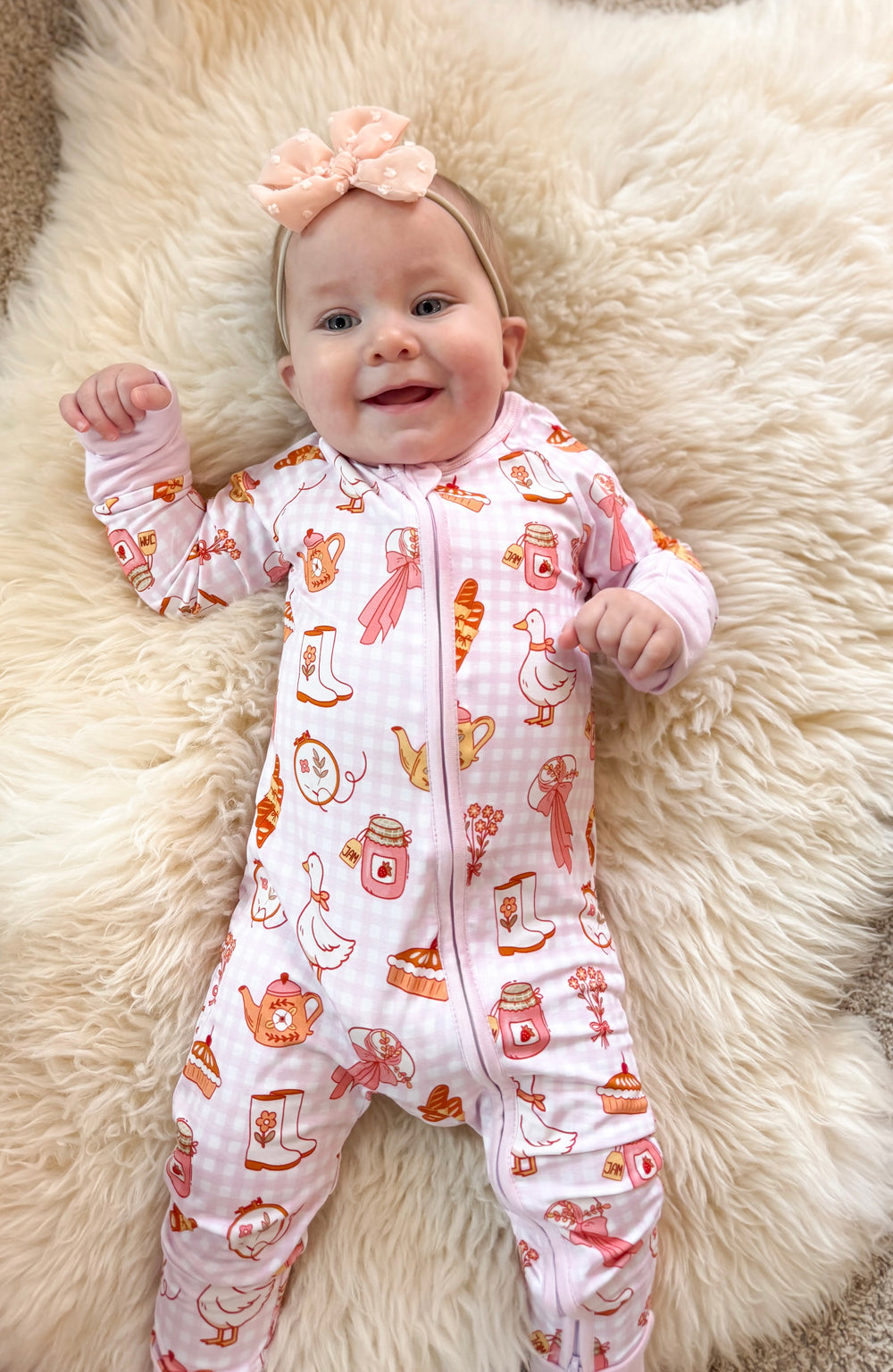 Bamboo Zip Romper | Cottagecore Cutie