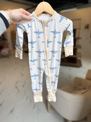 Bamboo Zip Romper | Plane Old Fun