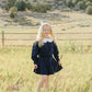 Navy Peter Pan Collar Pleated Skirt Set