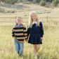 Navy Peter Pan Collar Pleated Skirt Set