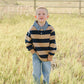 Camel & Navy Striped Collar Shirt