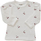Cherry Pointelle Long Sleeve Tee