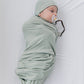 Sage Bamboo Newborn Knot Hat