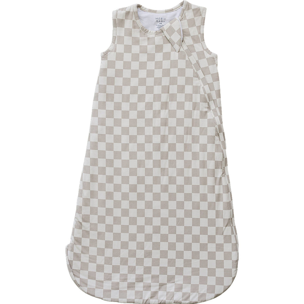 Taupe Checkered Bamboo Sleep Sack