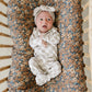 Taupe Checkered Bamboo Layette Set