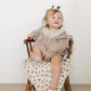 Camel Gingham Lace Bubble Romper