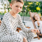 Light Green Checkered Bamboo Cozy Set