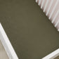 Olive Bamboo Stretch Crib Sheet