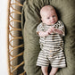 Charcoal Stripe Button Short Set