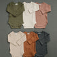 Oatmeal Organic Snap Long Sleeve Ribbed Bodysuit
