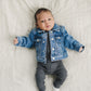 Charcoal Organic Snap Long Sleeve Ribbed Bodysuit